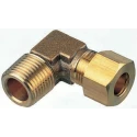 Legris Pneumatic Fitting Brass Compression Elbow Male BSPT 1/4 in to Female 1/4 in 0109 04 13