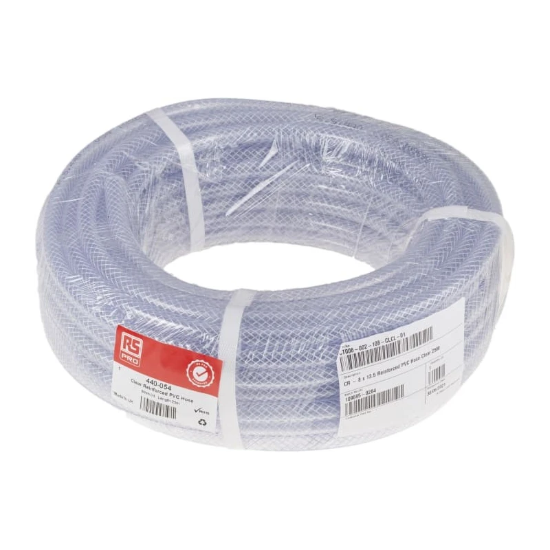 RS PRO Reinforced Polyvinyl Chloride Hose Pipe 25m Length 16 bar Maximum Operating Pressure 440-054