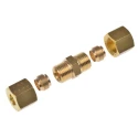 Legris Pneumatic Fitting Brass Pipe Compression Union Female Metric 1/2 in to Female Metric 6 mm 0106 06 00