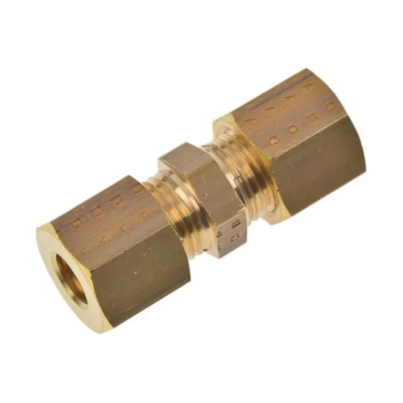 Legris Brass Pneumatic Fitting Compression Union Female Metric 1/2 in to Female Metric 8 mm 0106 08 00