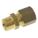 Legris Brass Pneumatic Fitting Compression Union Female Metric 1/2 in to Female Metric 8 mm 0106 08 00