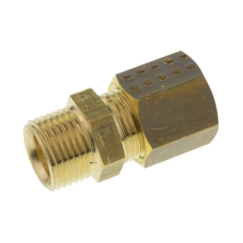 Legris Brass Pneumatic Fitting Compression Union Female Metric 1/2 in to Female Metric 8 mm 0106 08 00