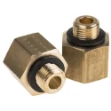 Legris Pneumatic Brass Pipe Fitting Threaded Adapter Male G 1/8 in to Female G 1/4 in 250 bar 150°C 0169 10 13