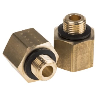 Legris Pneumatic Brass Pipe Fitting Threaded Adapter Male G 1/8 in to Female G 1/4 in 250 bar 150°C 0169 10 13