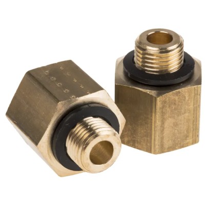Legris Pneumatic Brass Pipe Fitting Threaded Adapter Male G 1/8 in to Female G 1/4 in 250 bar 150°C 0169 10 13