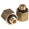 Legris Pneumatic Brass Pipe Fitting Threaded Adapter Male G 1/8 in to Female G 1/4 in 250 bar 150°C 0169 10 13