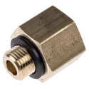Legris Pneumatic Brass Pipe Fitting Threaded Adapter Male G 1/8 in to Female G 1/4 in 250 bar 150°C 0169 10 13