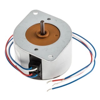 Crouzet 820000 Reversible AC Motor, 1.37 W, 24-Pole, 230-240 V, Synchronous Steel Shaft 4mm 35.4mm Length 82530001