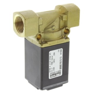 Burkert 2 Port Normally Closed Brass Solenoid Valve 230V AC 12mm Orifice Diameter 078723