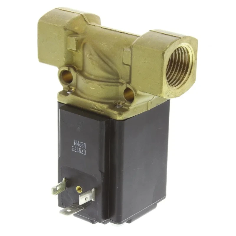 Burkert 2 Port Normally Closed Brass Solenoid Valve 230V AC 12mm Orifice Diameter 078723