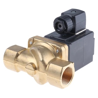 Burkert Brass Body Solenoid Valve 2 Port NC 230V AC, Orifice Diameter 20mm, Max Pressure 16 bar 078724