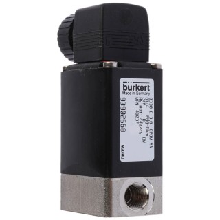 Burkert Stainless Steel 3-Port Solenoid Valve 24V DC, Threaded 1/4 in G Inlet, 6.35 mm Outlet, Model 041037