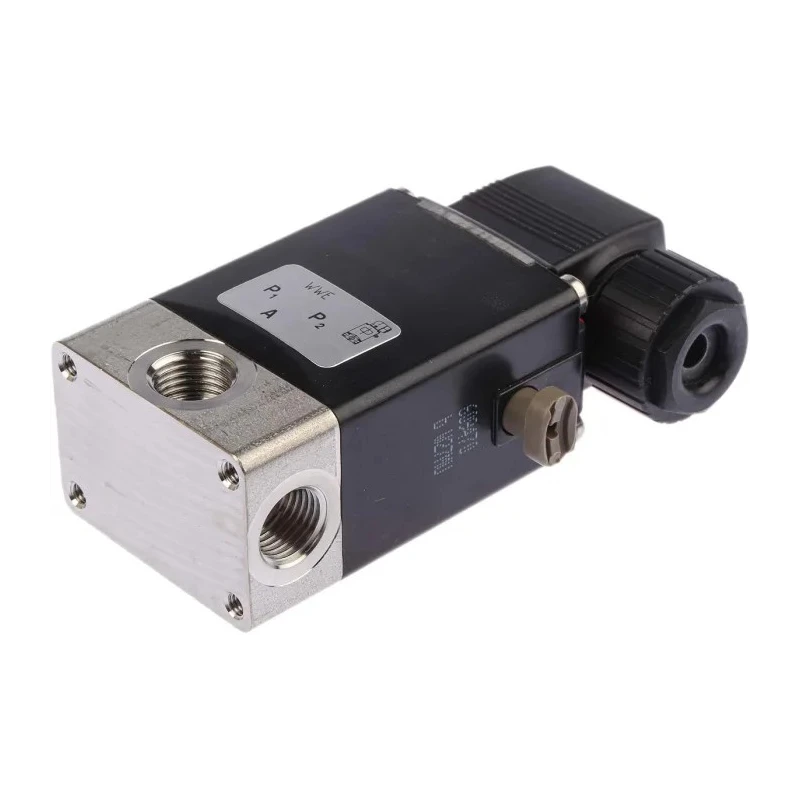 Burkert Stainless Steel 3-Port Solenoid Valve 24V DC, Threaded 1/4 in G Inlet, 6.35 mm Outlet, Model 041037