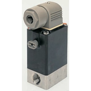 Burkert Stainless Steel 3 Port Solenoid Valve 110V AC, NO/NC, 1/4 in G Orifice 3mm Model 021373