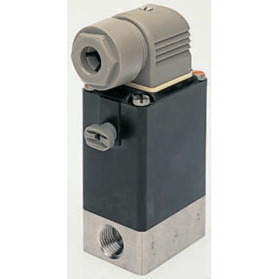 Burkert Stainless Steel 3 Port Solenoid Valve 110V AC, NO/NC, 1/4 in G Orifice 3mm Model 021373