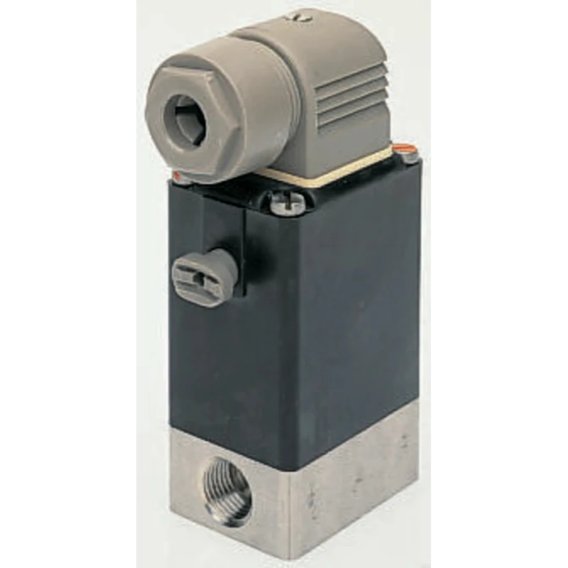 Burkert Stainless Steel 3 Port Solenoid Valve 110V AC, NO/NC, 1/4 in G Orifice 3mm Model 021373