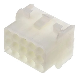 TE Connectivity Universal MATE-N-LOK Female Connector Housing 6.35 mm Pitch 15 Way 3 Row Straight 1-480711