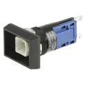 Saia-Burgess Illuminated Latching Push Button Switch Panel Mount 16 mm Cutout SPDT IP67 250V ac 511000-601