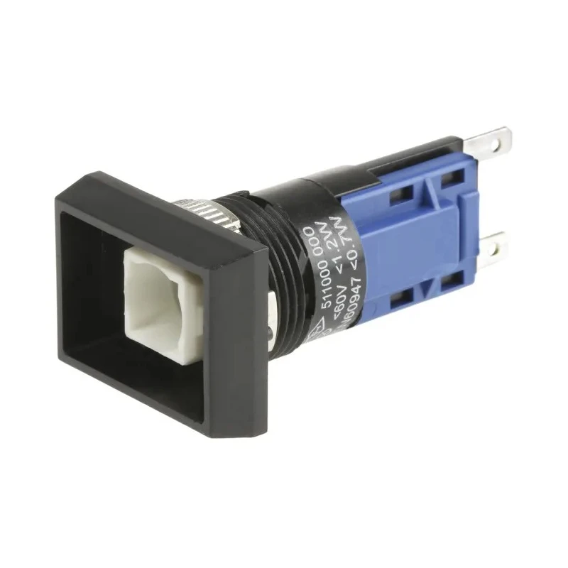 Saia-Burgess Illuminated Latching Push Button Switch Panel Mount 16 mm Cutout SPDT IP67 250V ac 511000-601