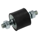 FIBET Anti-Vibration Mount Male to Male Bobbin Thread M8 x 20 mm, 65 mm Height, 40.5 daN Compression, Natural 3025VV20-45