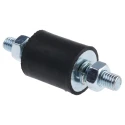 FIBET M8 x 20 mm Natural Rubber Anti-Vibration Mount Male to Male Bobbin 25.8 daN Compression 25 mm OD 70 mm H 2530VV20-45