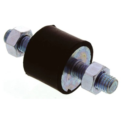 FIBET M8 x 20 mm Anti-Vibration Mount Male to Male Bobbin, Natural Rubber 52 daN Compression 25 mm OD 60 mm H 2520VV20-50