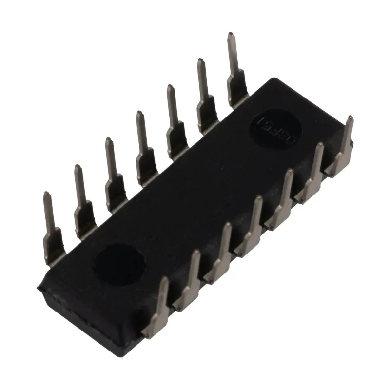 Texas Instruments 4 2-Input NAND Logic Gate, 14-Pin PDIP, CMOS HC Family, Operating Voltage 2 to 6 V SN74HC00N