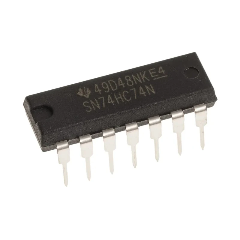 Texas Instruments 2 Flip Flop IC HC 14-Pin PDIP Operating Voltage 2 to 6V Clock Frequency 25MHz SN74HC74N