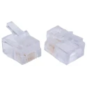Bel-Stewart 940-SP Series RJ14 Connector Male, UTP Shield, Cable Mount, Cat3, Straight 1 Port 4, 6 Way 940-SP-3046R