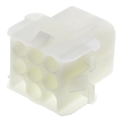 TE Connectivity Universal MATE-N-LOK Female Connector Housing 6.35 mm Pitch 9 Way 3 Row Straight 1-480707