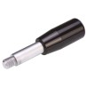 Elesa Lever Arm with Male Thread M8 x 9 mm, Black Phenolic Duroplast Handle, Steel Shaft 65 mm Length 3501