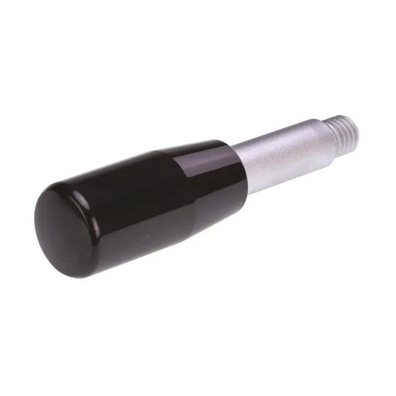 Elesa Lever Arm with Male Thread M8 x 9 mm, Black Phenolic Duroplast Handle, Steel Shaft 65 mm Length 3501