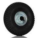 RS PRO Black Rubber Trolley Wheel 260mm Diameter, 200 kg Load Capacity, Steel Hub with Roller Bearing 858-900
