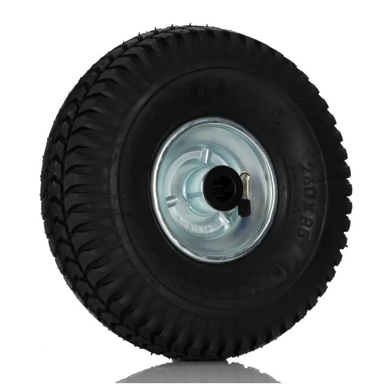 RS PRO Black Rubber Trolley Wheel 260mm Diameter, 200 kg Load Capacity, Steel Hub with Roller Bearing 858-900