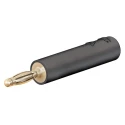 Staubli Black Test Connector Adapter with Brass Contacts and Gold Plating 10A 30, 60V AC 24.0115-21