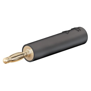 Staubli Black Test Connector Adapter with Brass Contacts and Gold Plating 10A 30, 60V AC 24.0115-21