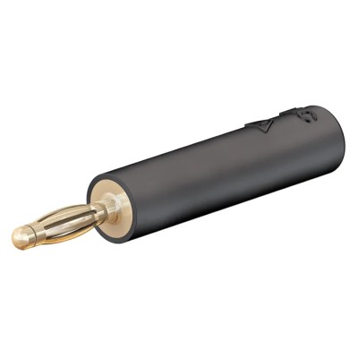 Staubli Black Test Connector Adapter with Brass Contacts and Gold Plating 10A 30, 60V AC 24.0115-21
