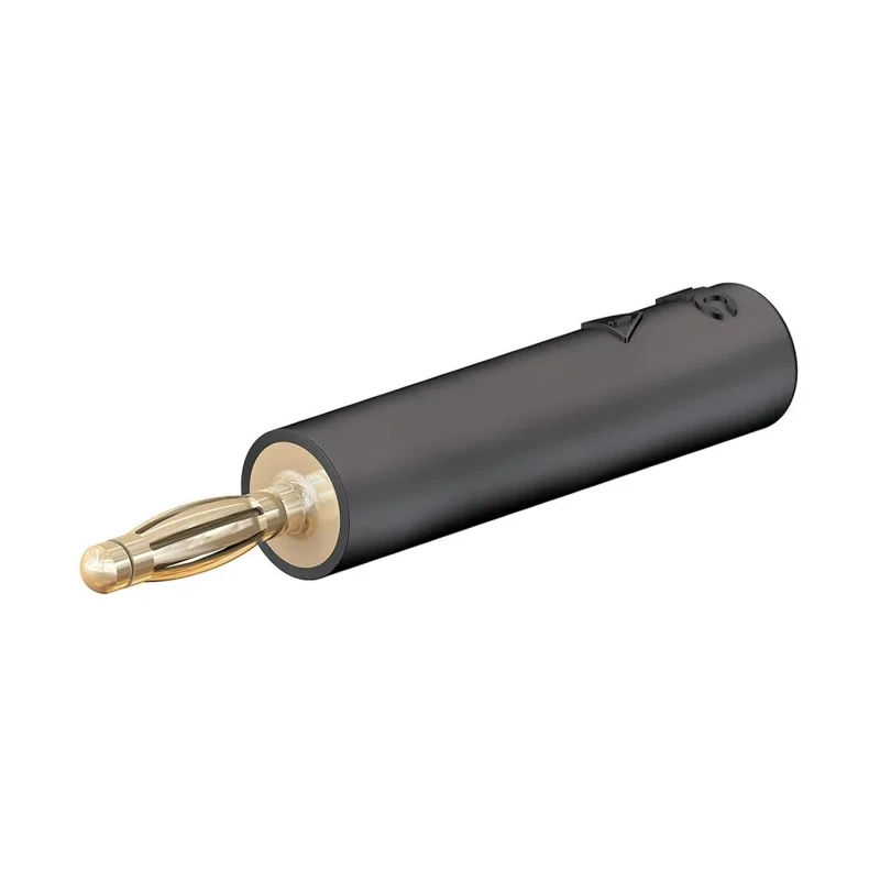 Staubli Black Test Connector Adapter with Brass Contacts and Gold Plating 10A 30, 60V AC 24.0115-21