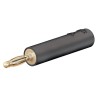 Staubli Black Test Connector Adapter with Brass Contacts and Gold Plating 10A 30, 60V AC 24.0115-21