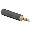 Staubli Black Test Connector Adapter with Brass Contacts and Gold Plating 10A 30, 60V AC 24.0115-21