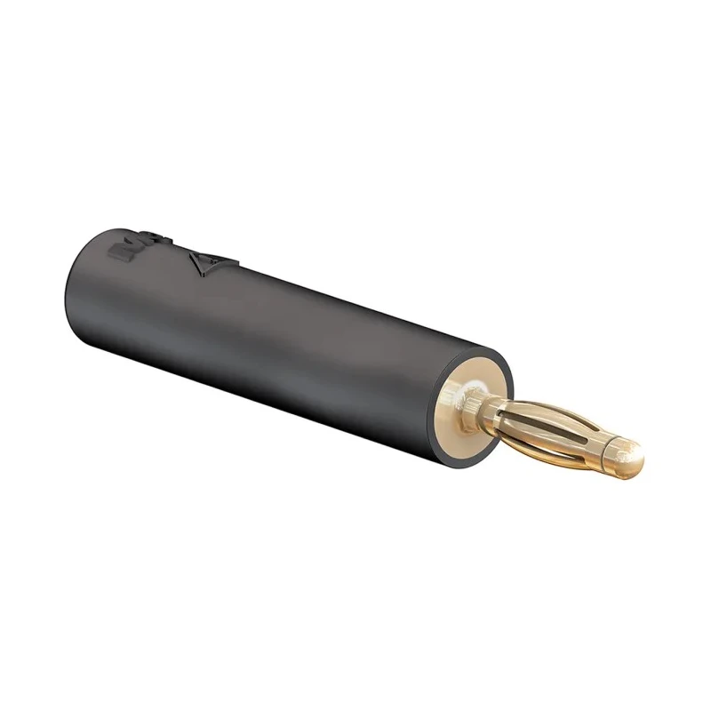 Staubli Black Test Connector Adapter with Brass Contacts and Gold Plating 10A 30, 60V AC 24.0115-21