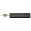 Staubli Black Test Connector Adapter with Brass Contacts and Gold Plating 10A 30, 60V AC 24.0115-21