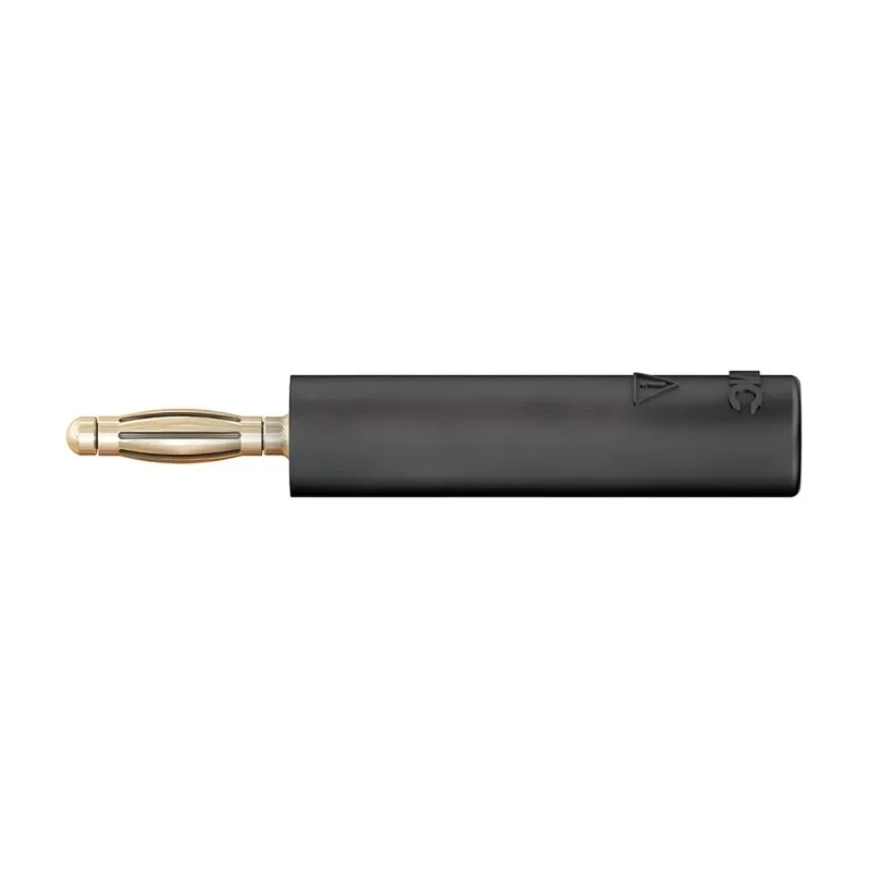 Staubli Black Test Connector Adapter with Brass Contacts and Gold Plating 10A 30, 60V AC 24.0115-21