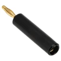 Staubli Black Test Connector Adapter with Brass Contacts and Gold Plating 10A 30, 60V AC 24.0115-21