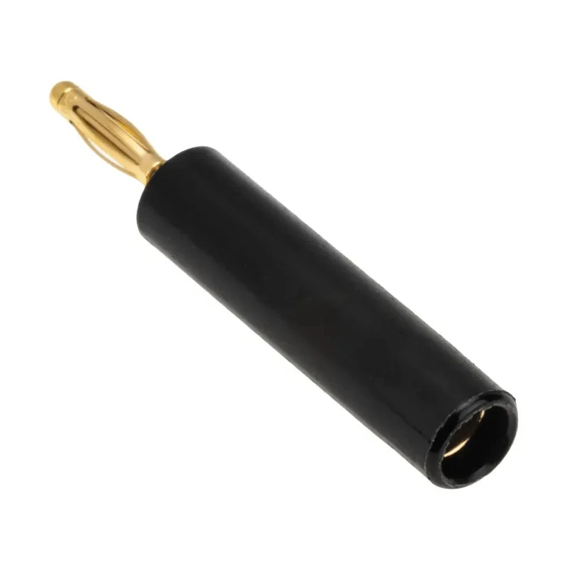 Staubli Black Test Connector Adapter with Brass Contacts and Gold Plating 10A 30, 60V AC 24.0115-21