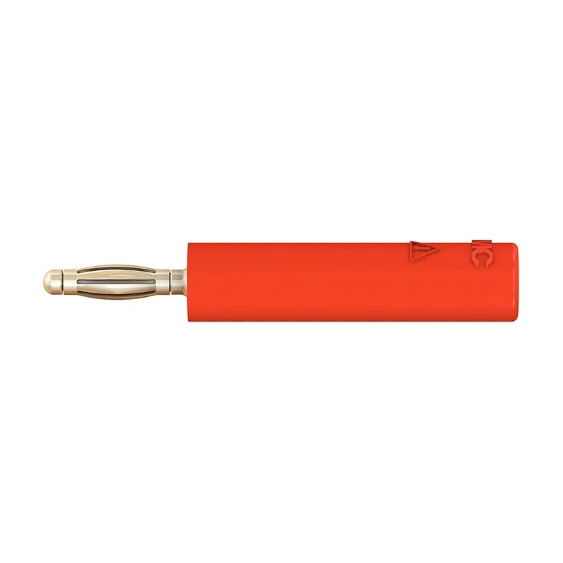Staubli Red Test Connector Adapter with Brass Contacts and Gold Plating 24.0115-22