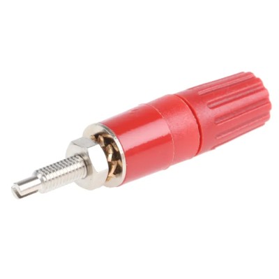 RS PRO Red 15A Binding Post with Brass Contacts and Nickel Plating, Female, 2mm Hole Diameter 23.0290-22