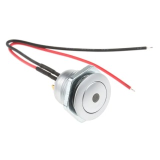 ITW Switches 57M Series Illuminated Miniature Push Button Switch, Latching, Panel Mount, 14.75 mm Cutout, SPST 57M-211G