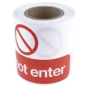 RS PRO Red White Polyethylene Barrier Tape 150 mm Width 150 mm Thickness 100 m Length 866-068