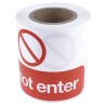 RS PRO Red White Polyethylene Barrier Tape 150 mm Width 150 mm Thickness 100 m Length 866-068